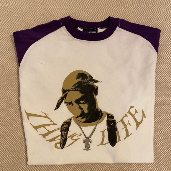 Vintage 90’s 2 PAC Thug Life Glitter T Shirt - Picture 12 of 12